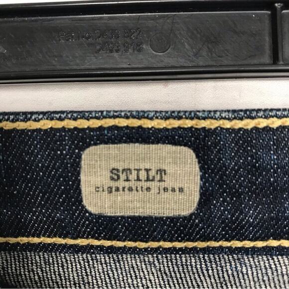 AG Adriano Goldschmied Jean Stlit cigarette paint splatter ripped straight jeans - Picture 5 of 7